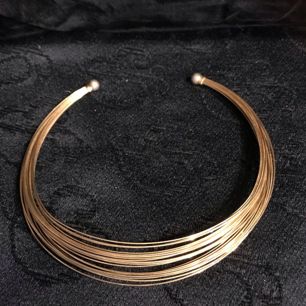 Vintage Golden Wire Choker Necklace